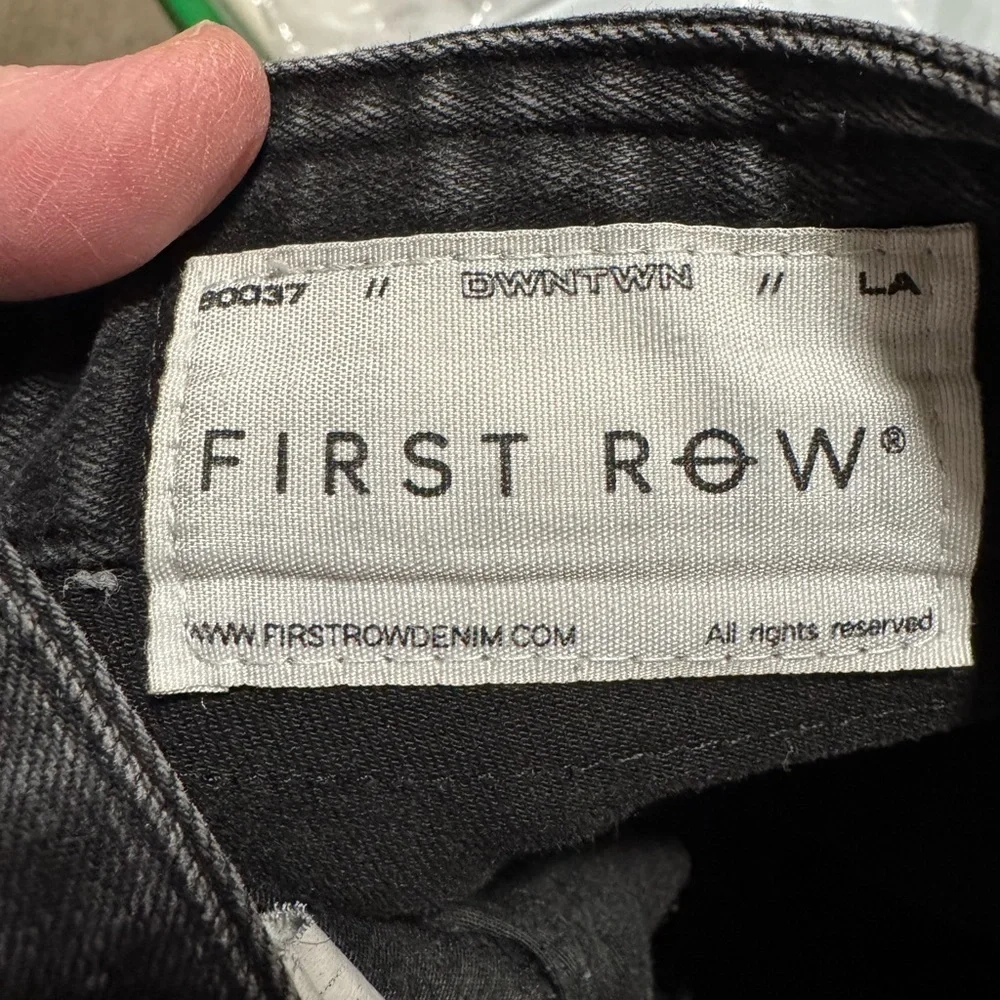 First Row Straight Stretch Jeans Men’s 28x32 Racing Patch Straight Leg